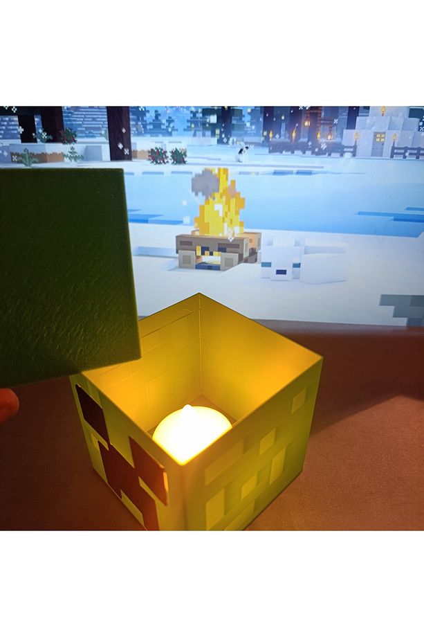Minecraft Creeper Tealight Led Lamba - 2