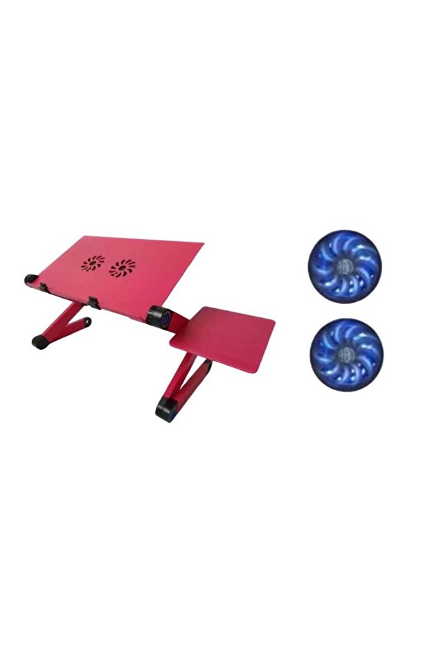 Aluminium Alloy Folding Portable Laptop Table Stand for Bed and Sofa, Pink