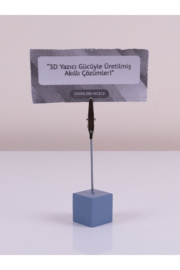 Metal Not Tutucu Metal Kıskançlı Notluk Gri Masaüstü Not Tutacağı - 4