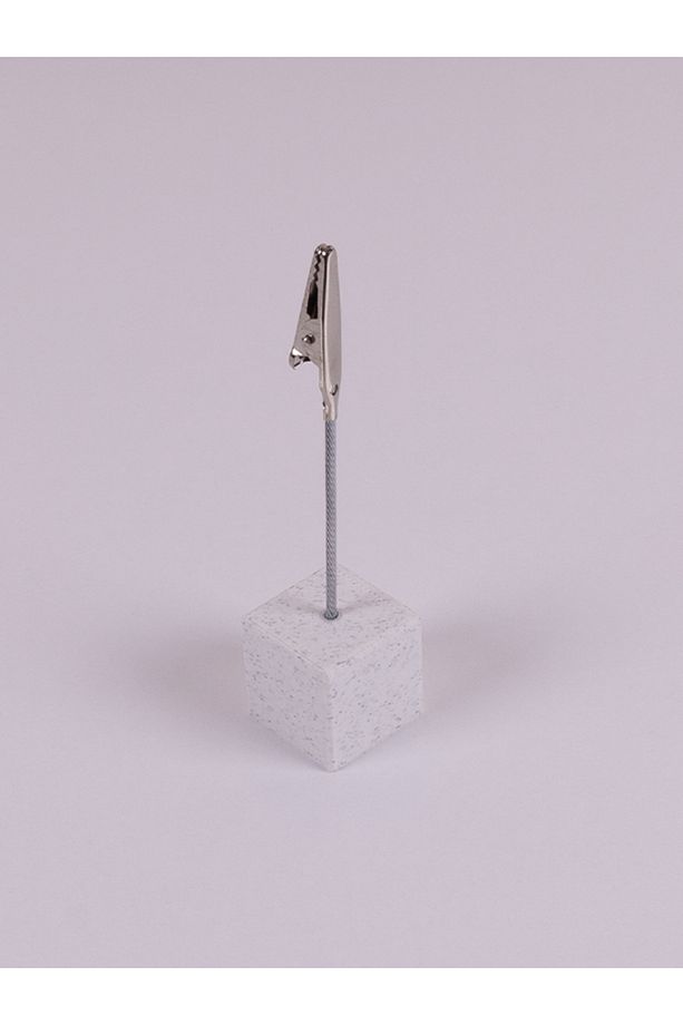 Metal Not Tutucu Metal Kıskançlı Notluk Mermer Desenli Masaüstü Not Tutacağı - 2