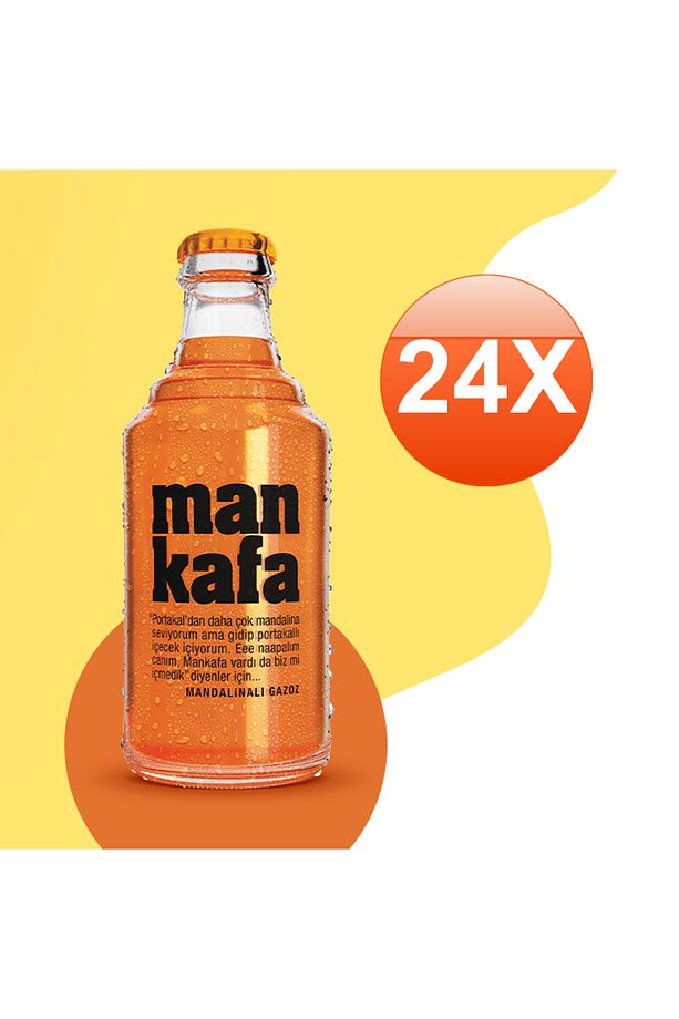 Mankafa Mandalina Aromalı Gazoz 250 ML x 24 Adet - 1