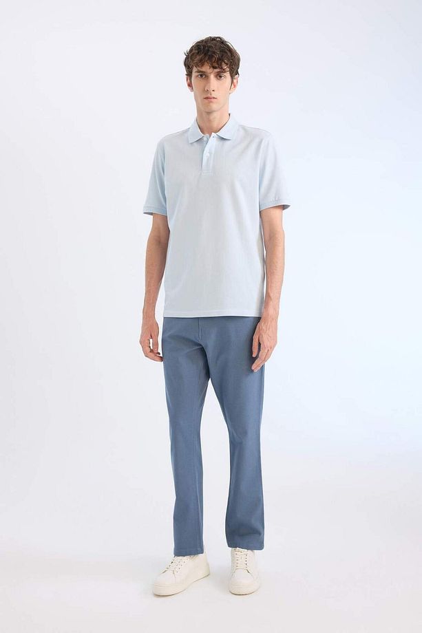 %100 Pamuk Regular Fit Polo Yaka Kısa Kollu Basic Düz Pike Kumaş Tişört C1293ax25sp - 2