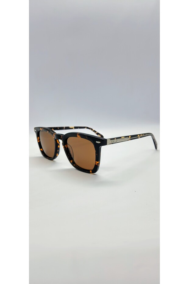 نظارات شمسية للجنسين بتصميم مربعات بنقشة الفهد - 2