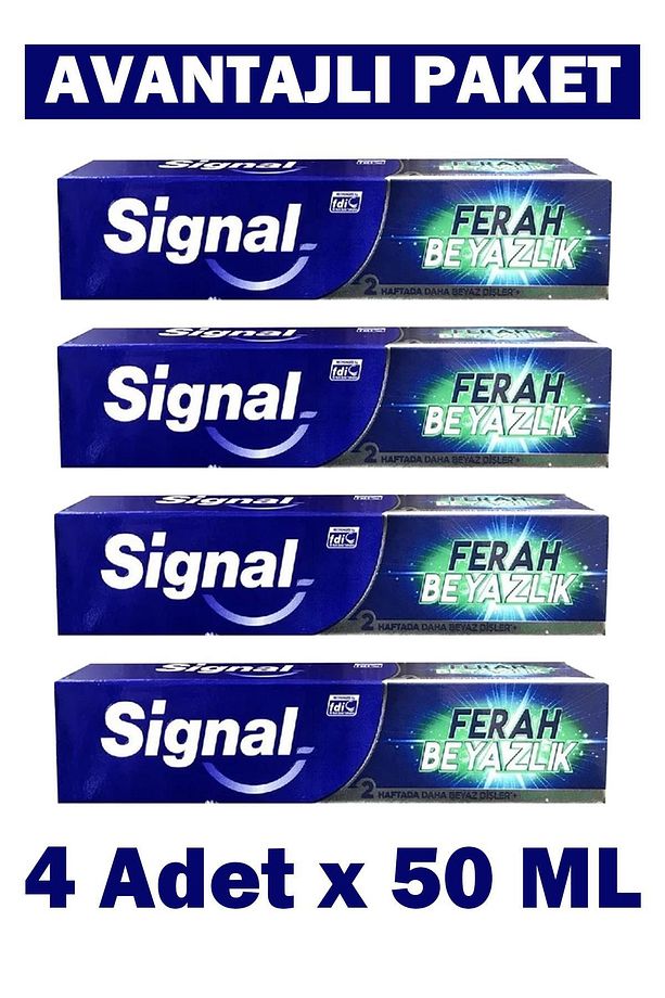 Siganal Ferah Beyazlık Diş Macunu 4x50 ml - 1