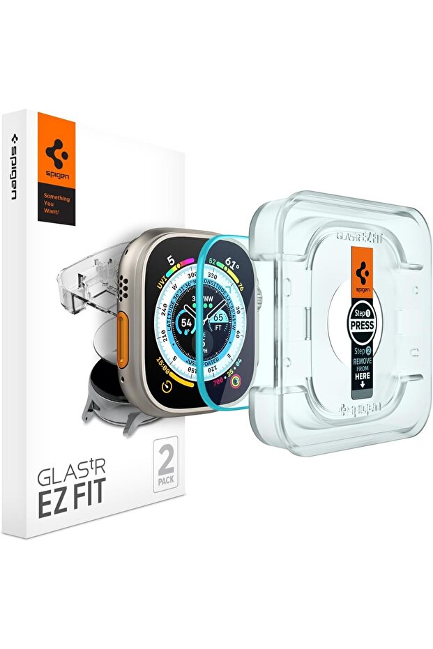 Spigen GLAStR EZ Fit for Apple Watch ULTRA (49mm) / ULTRA 2 Screen Protector - 2 Pack
