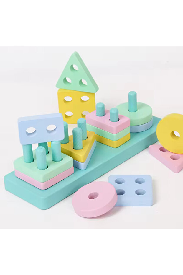 - شكل مستطيل خشبي من الماكرون - 3