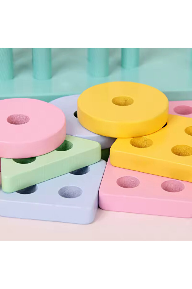 - شكل مستطيل خشبي من الماكرون - 4