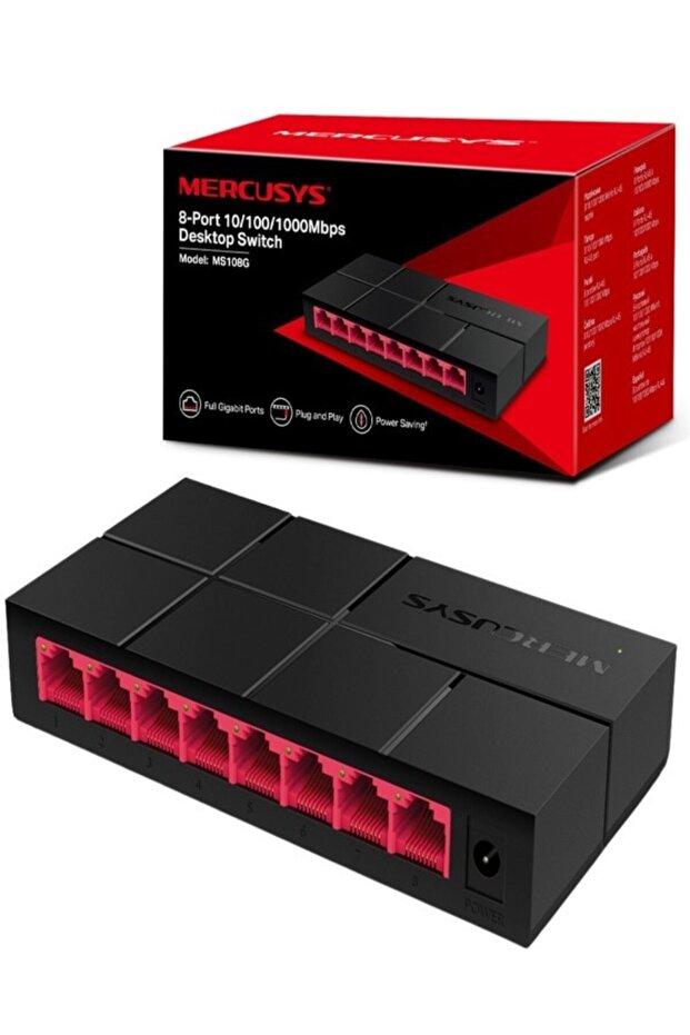 MERCUSYS MS108G 8 Port Gigabit Network Switch, Gigabit Switch, Ethernet Splitter,