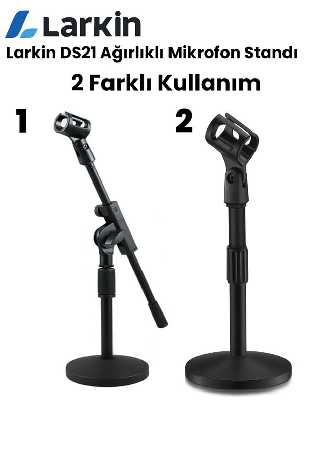 DS21 Profesyonel Ağırlıklı Podcast Masa üstü Mikrofon Standı Sehpası Ayaklığı - 3