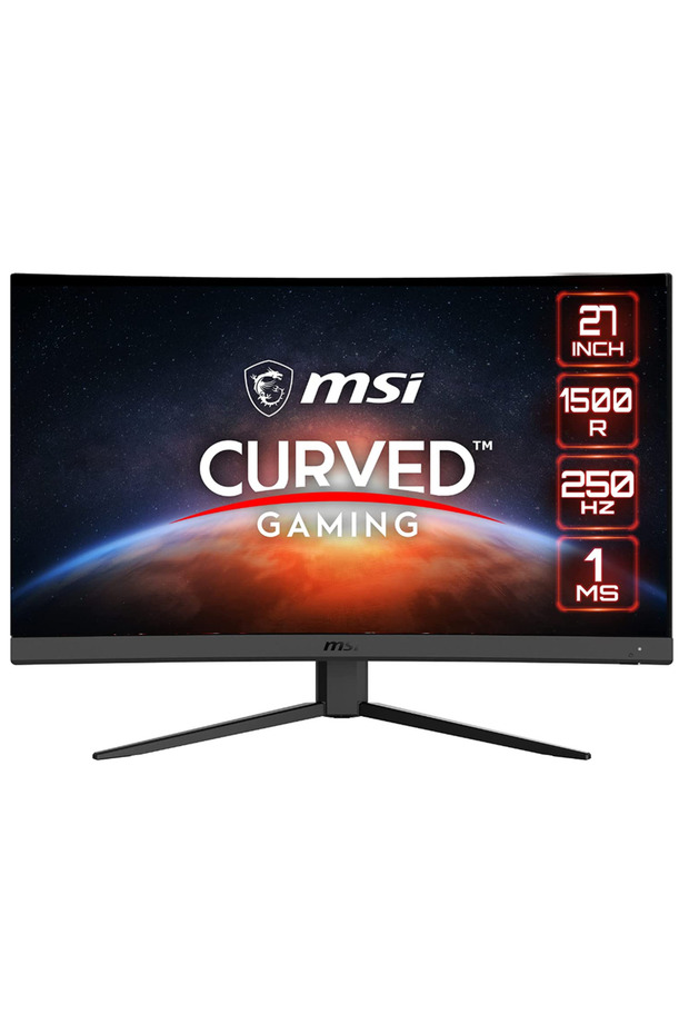 MSI 27" Curved Gaming Monitor G27C4X, Full HD, 250Hz, 1ms, FreeSync, LED VA, Black - 1