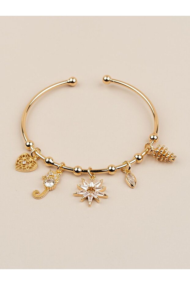 Astraviera Adjustable Star Charm Handcuff Bracelet