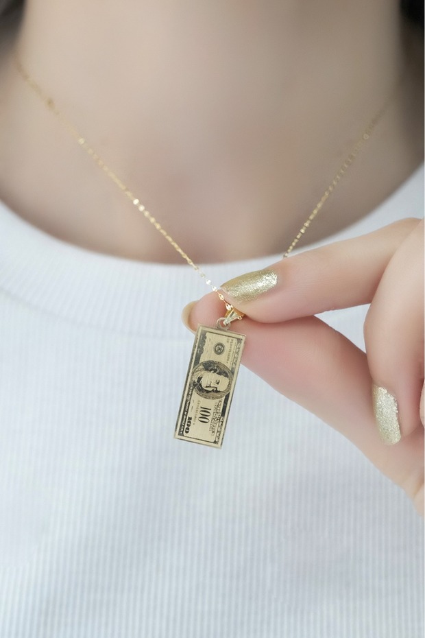 14 Ayar Dolar Kolye - 1