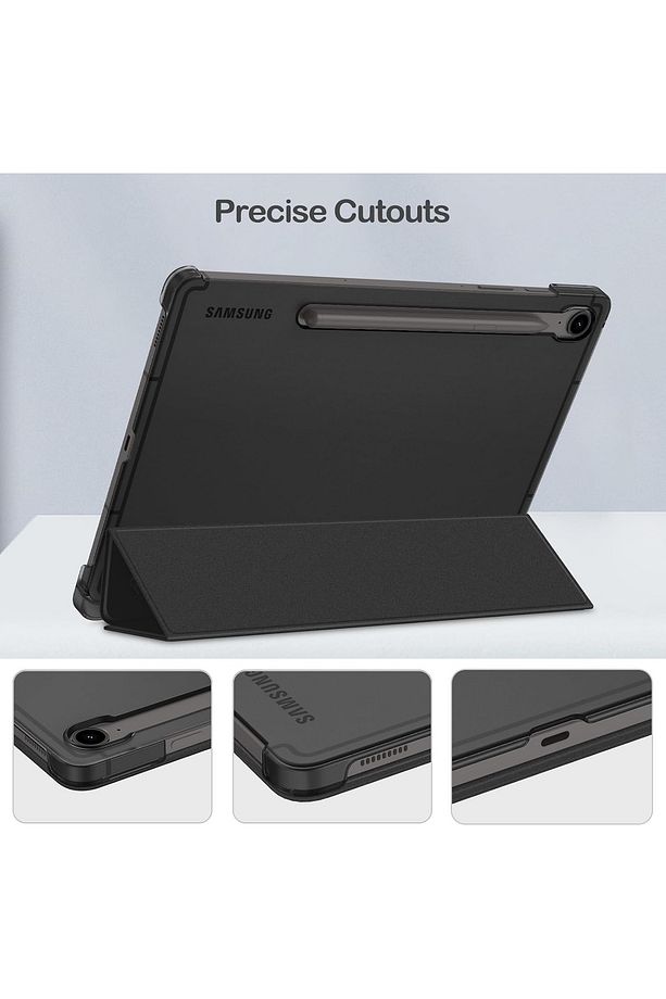Samsung Galaxy Tab S10 Fe Plus 13.1 Kılıf Smart Uyku Modlu Kalem Bölmeli Standlı Arkası Renkli Kapak - 5