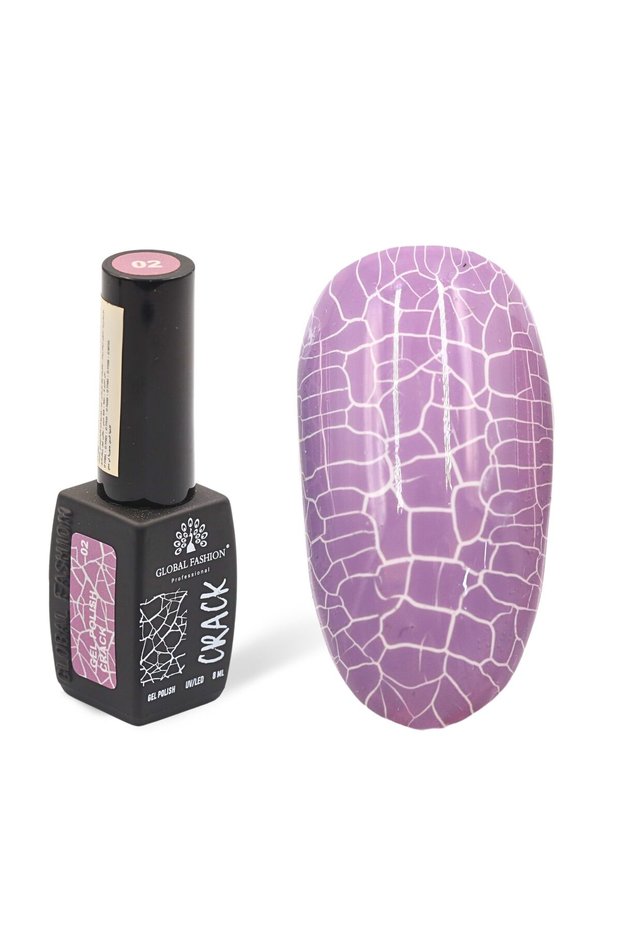 Crackle Gel Nail Polish 8 ml – 12 Vibrant Colors, Salon Cracked Effect, Long-Lasting Shine
