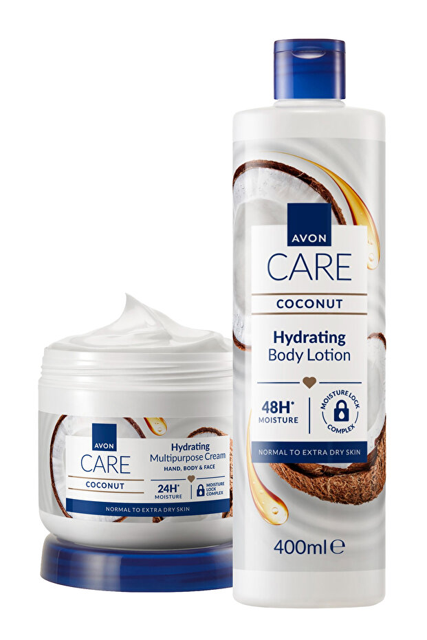 Multi-Purpose Cream and Body Lotion Package for Face, Hand and Body with Coconut Oil