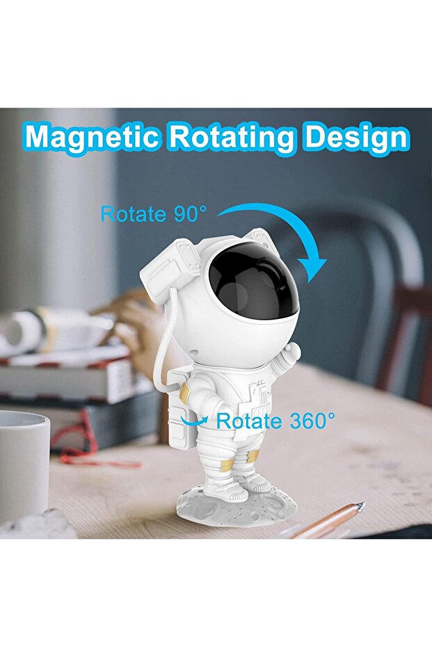 Astronaut Laser Projector with Aurora Borealis and Stars Light Show, 360 Adjustment, Timer, Remote Control - 2