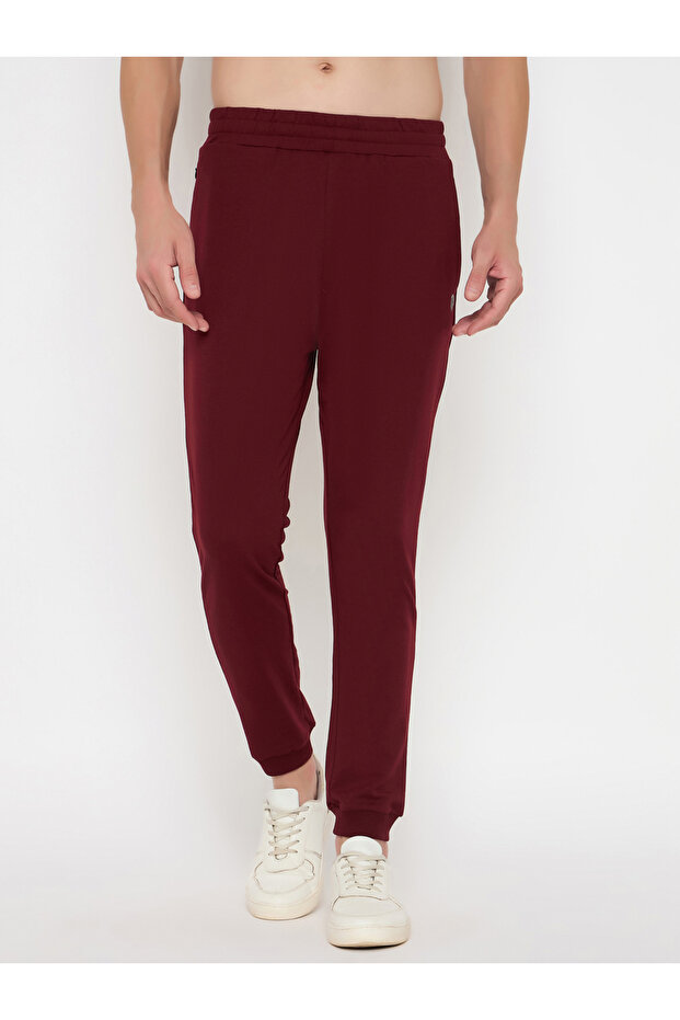 بنطال رياضي قطني سادة بحزام خصر مطاطي - 2