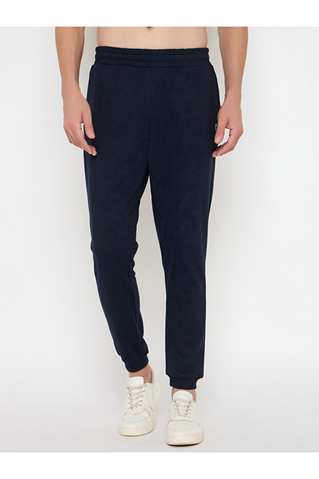 بنطال رياضي قطني سادة بحزام خصر مطاطي - 2