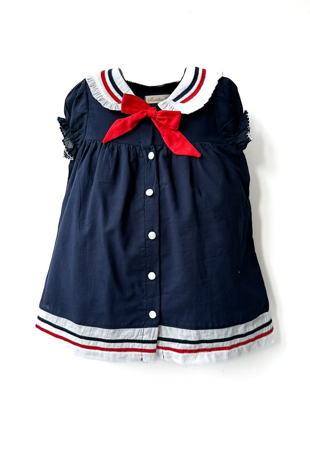 Baby Girl Girl Kid Birthday Party Wedding Dress Short Sleeve Ribbons Lined Dress