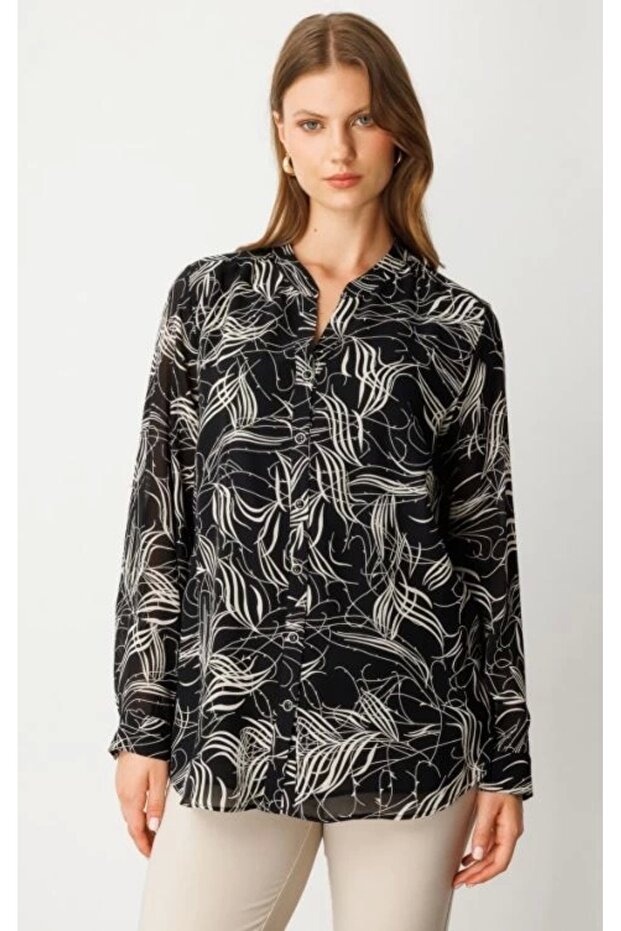 بلوزة منقوشة 03534 - 1