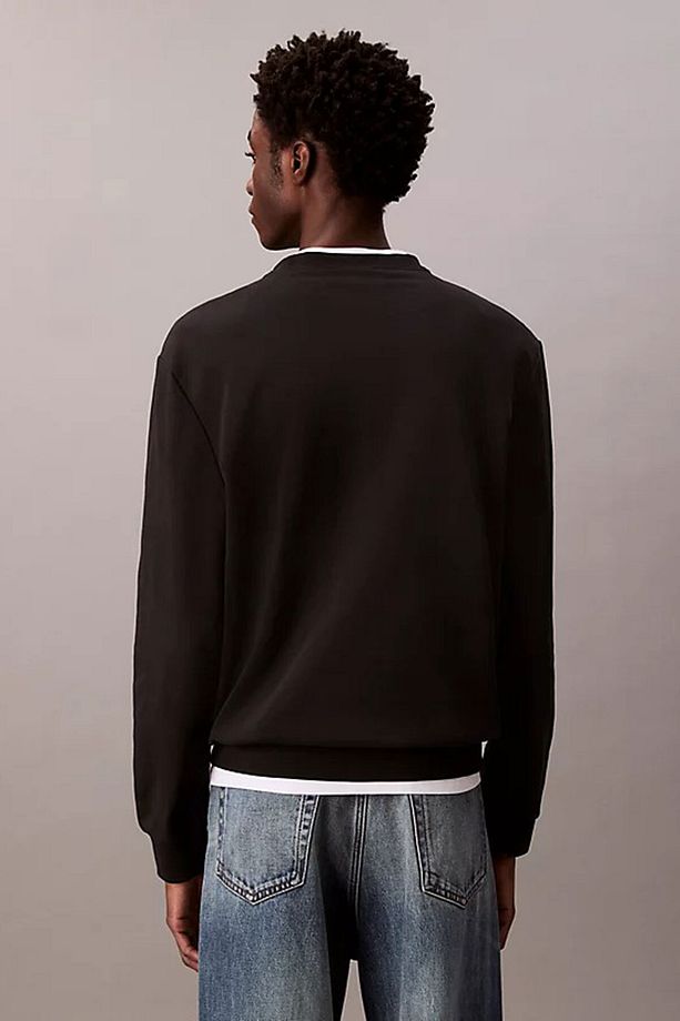 Erkek LS EU 350Terry Badge Sweatshirt - Siyah - 4