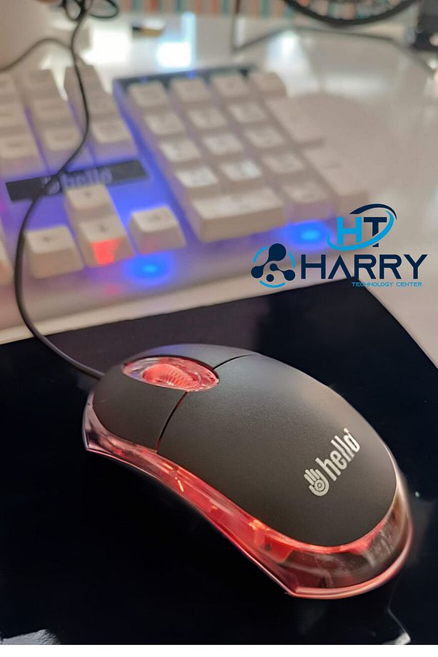 Tak Çalıştır 800 Dpı Kırmızı Optik Işıklı Kablolu Mouse 1.1 Metre Kablolu 3 Buton Tuşlu Mouse - 1