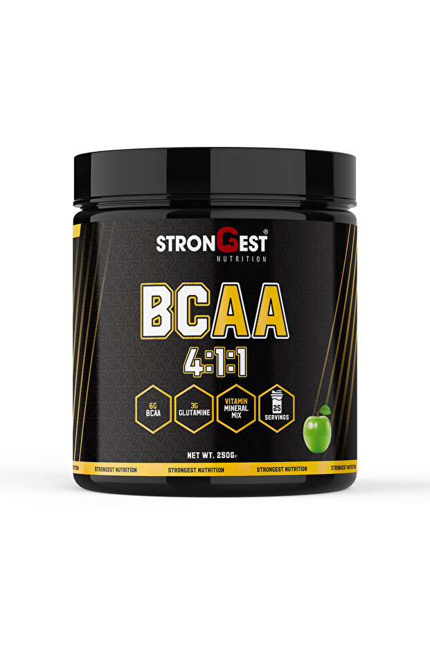 Strongest Nutrition Bcaa 4.1.1 Yeşil Elma Aromalı 250 gr 25 Servis