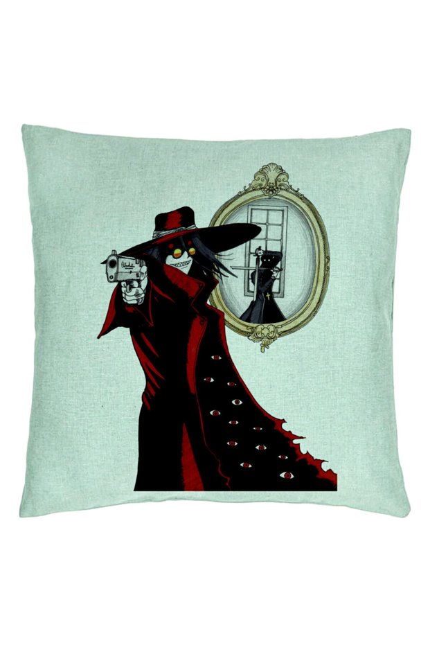 Hellsing Pillowcase, 40x40 Cm, Mint Green