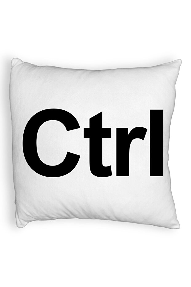 Fluffy Pillowcase, Ctrl Pattern, 40x40 Cm, White - 2