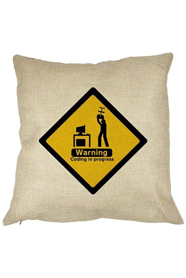 Coding In Process Square Pillowcase, 40x40 Cm - 1