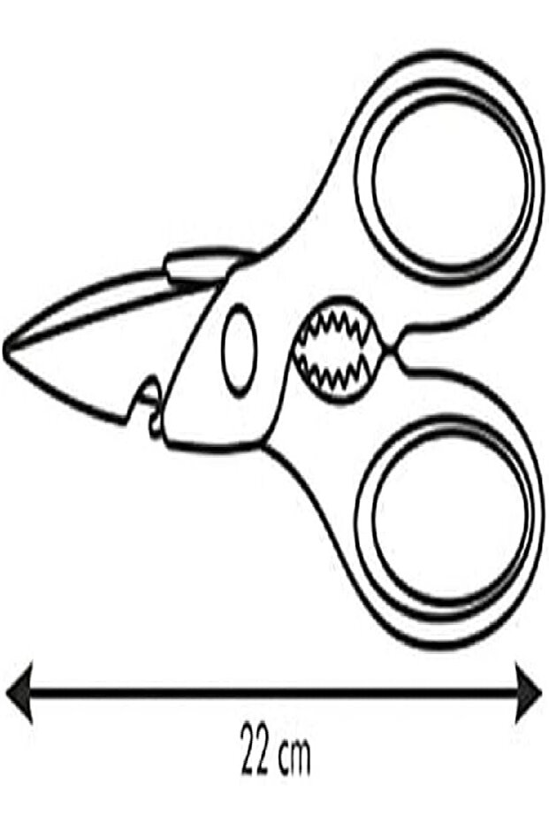 مقص متعدد الوظائف - مصنوع من الفولاذ المقاوم للصدأ، بمقبض مريح - 2