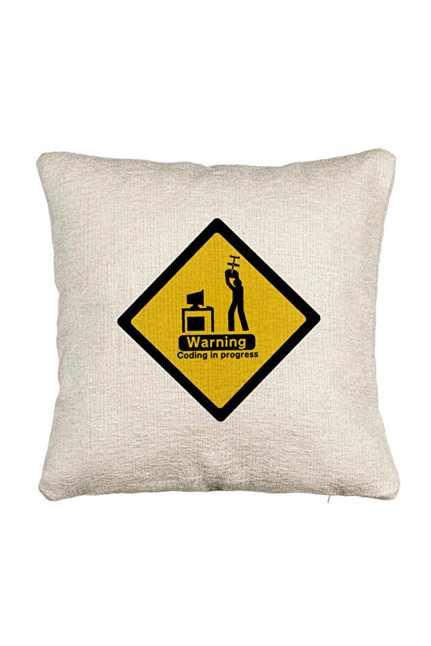 Sofa Pillowcase, Coding in Process Pattern, 40x40 cm, With zipper - 1