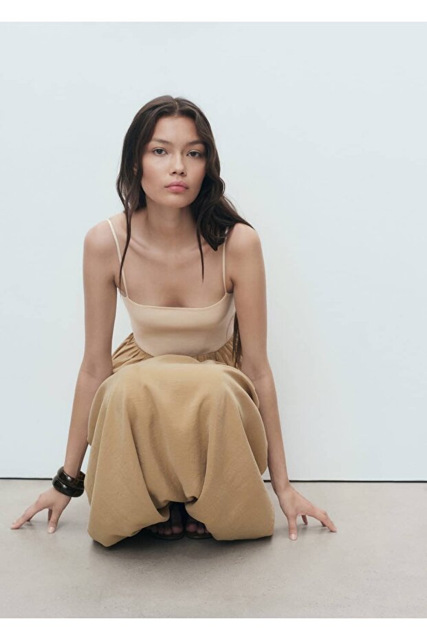 Triko balon elbise - 8