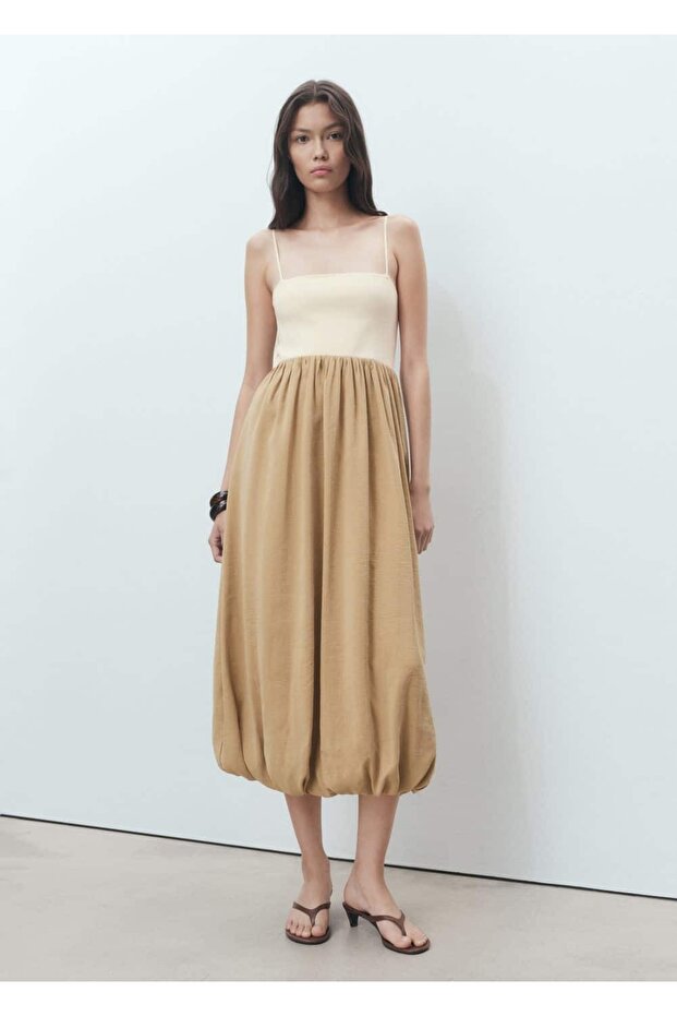 Triko balon elbise - 2