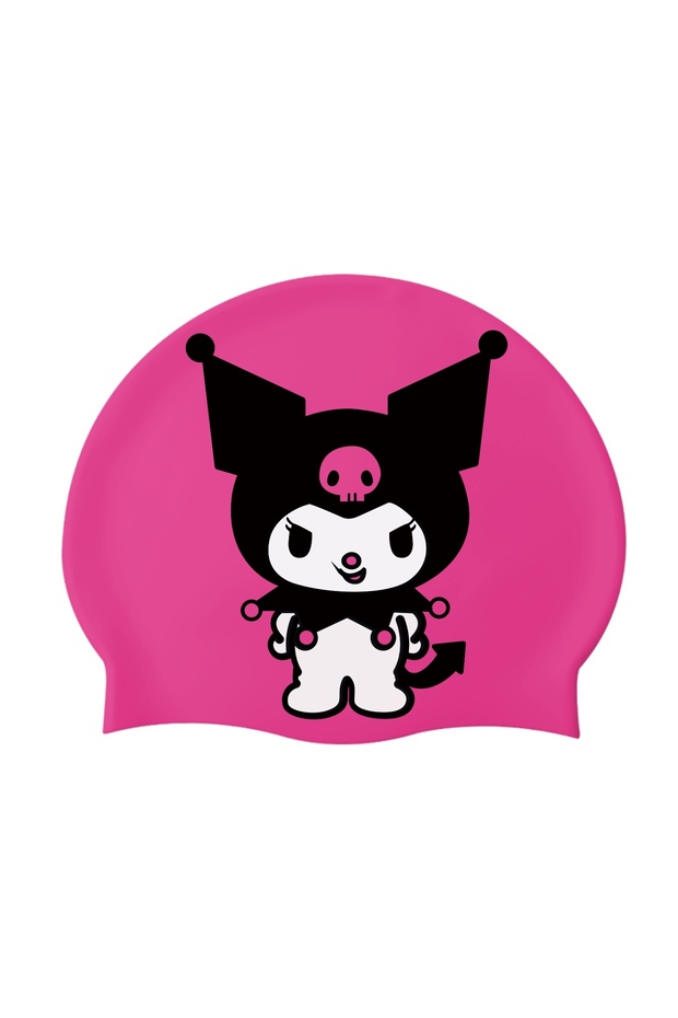Kuromi Printed Silicone Swimming Cap Swimming Pool and Sea Cap