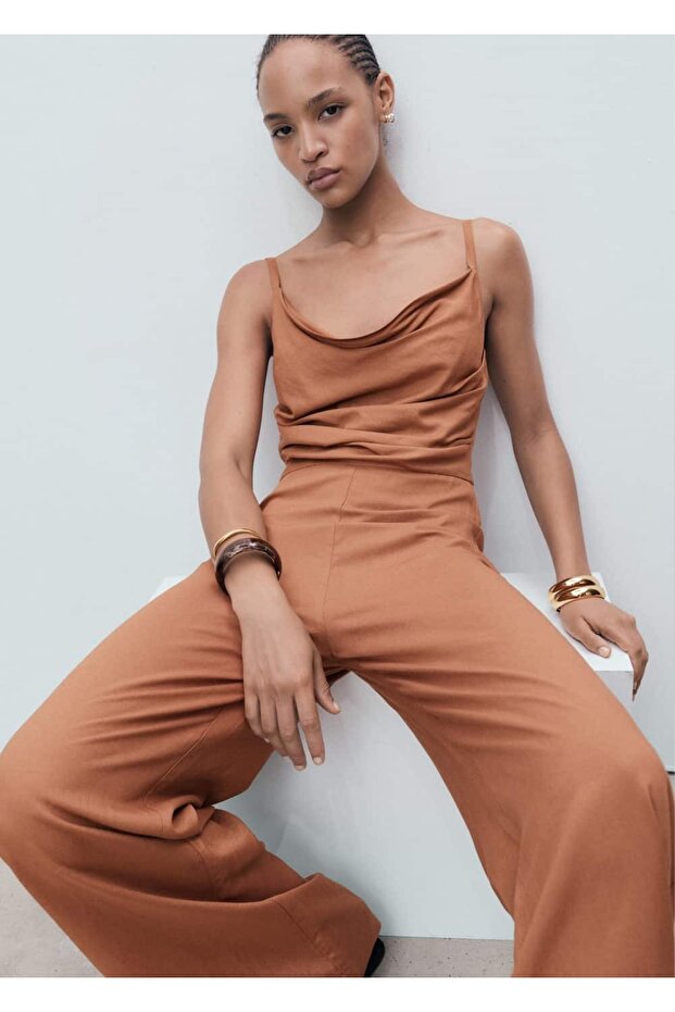 Uzun dökümlü yaka tulum - 6