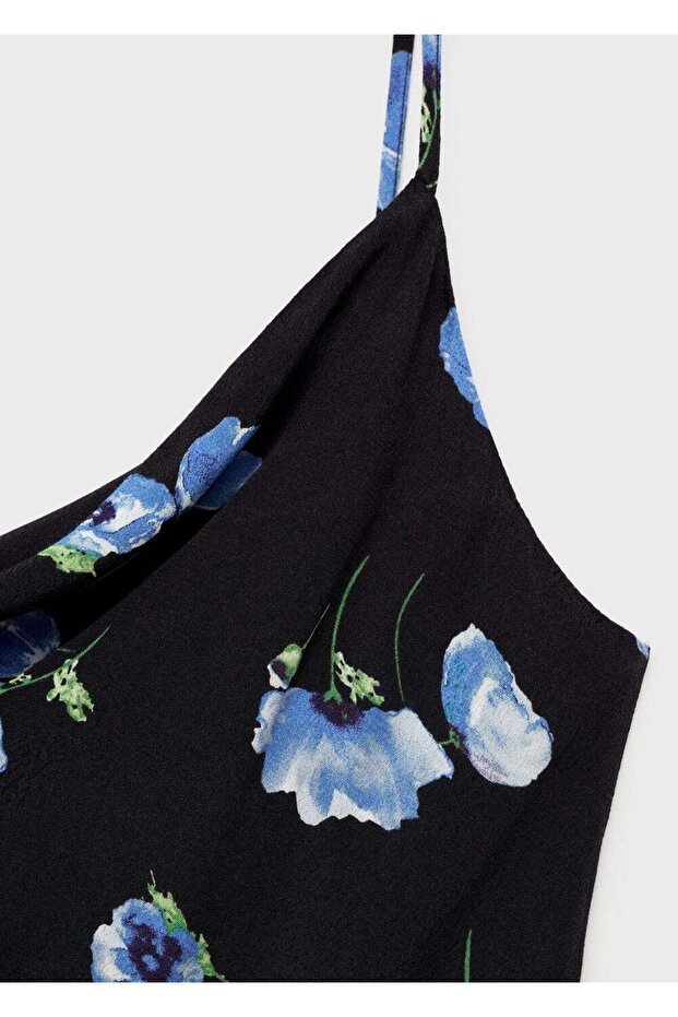 Drapeli yaka uzun elbise - 6