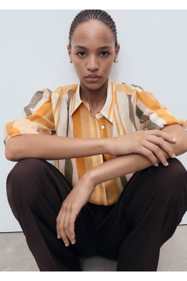 Lyocell çizgili gömlek - 5