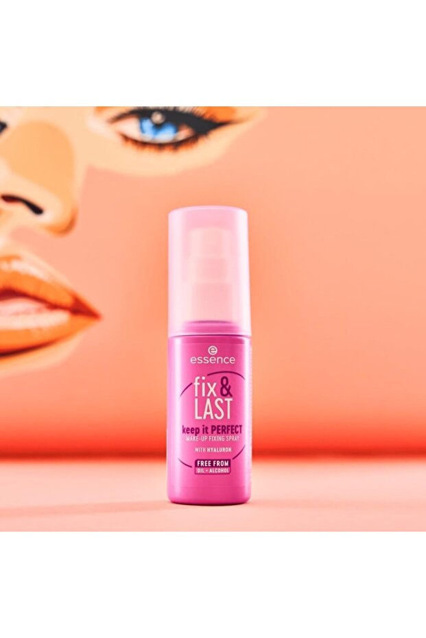 essence fix & last keep it perfect make-up fixing spray, transparent, fixing, natural (50 ml)