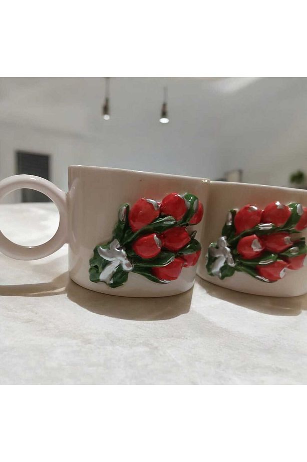 Laleli Kupa Bardak 2 Kişilik Muq 200ml - 2