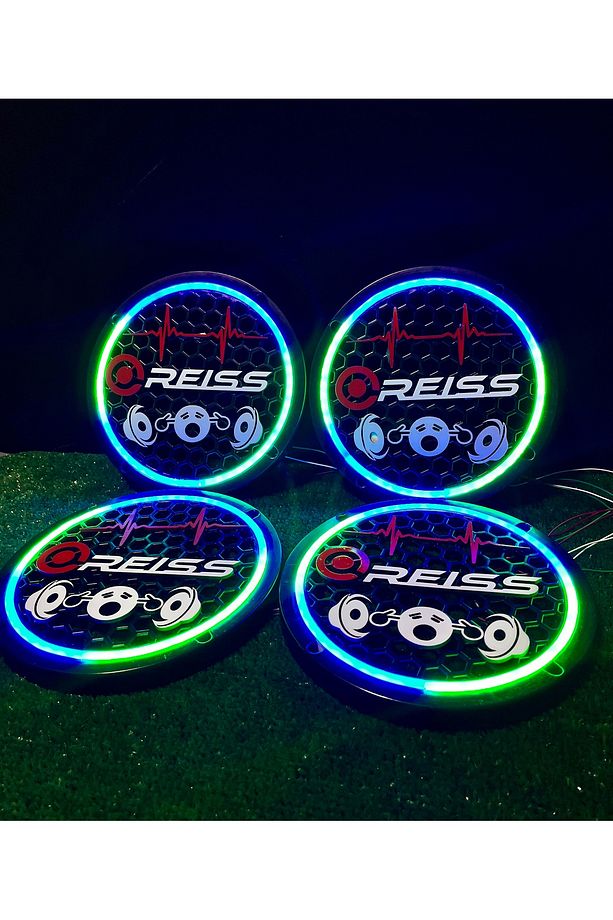 20Cm Pixel Kayar Ledli Midrange Kapağı Reıs Yazılı Özel Tasarım 4 Adet 20CM Kayar Ledli + Kumanda - 5