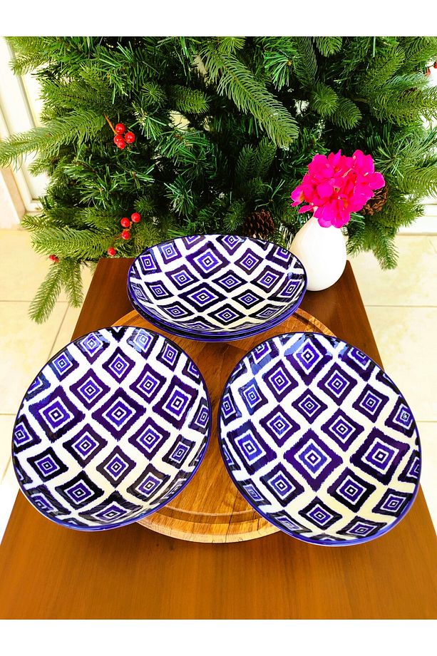 Revve Blue Carre Oval Tabak - Mavi - 1 Adet - 5