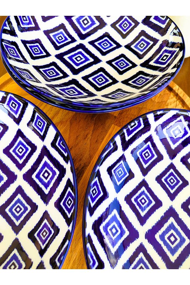 Revve Blue Carre Oval Tabak - Mavi - 1 Adet - 6