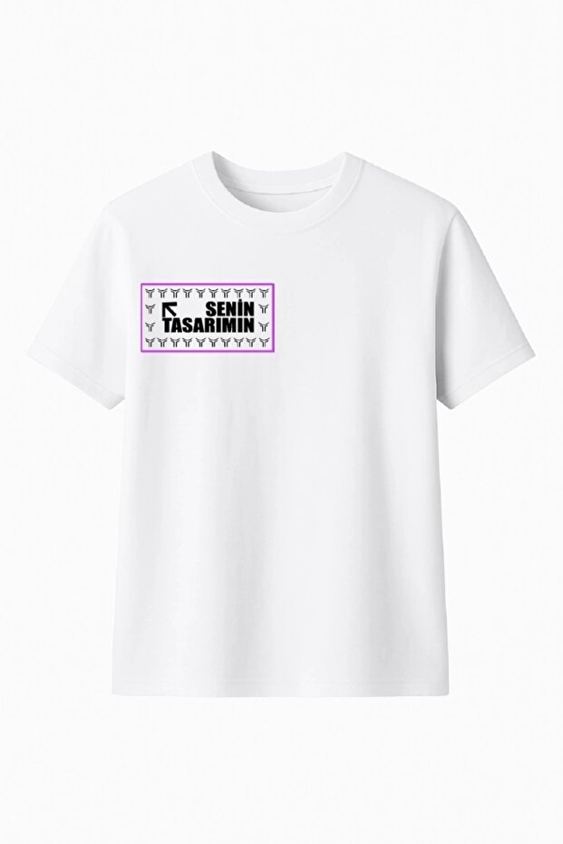 Children's Front Your Design Basic Tshirt - White - 2