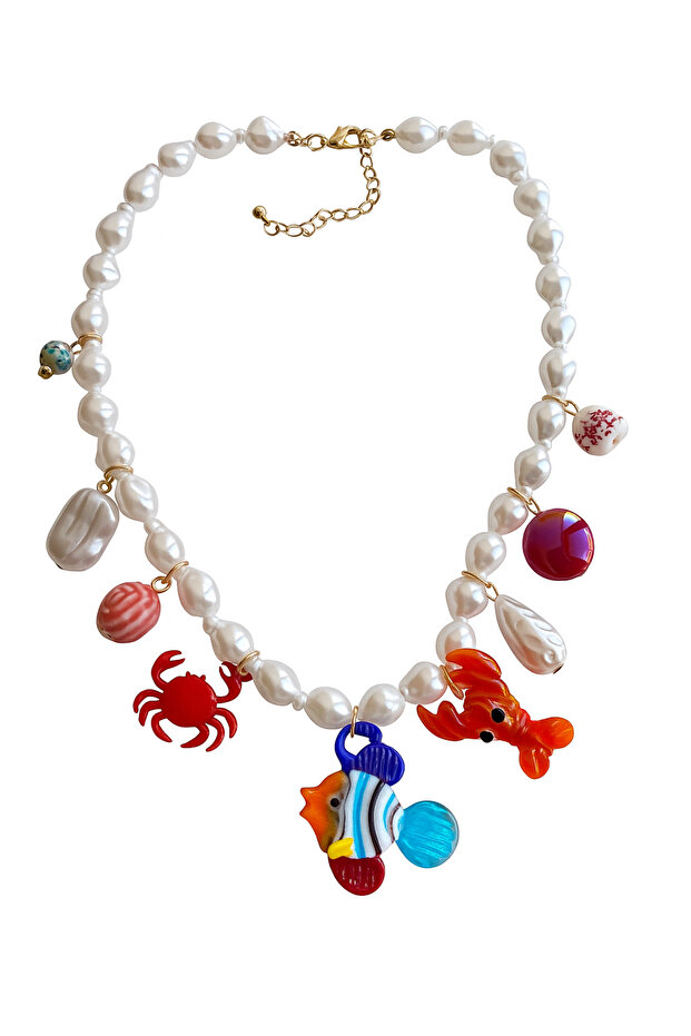 Murano Cam Charm Kolye - 1