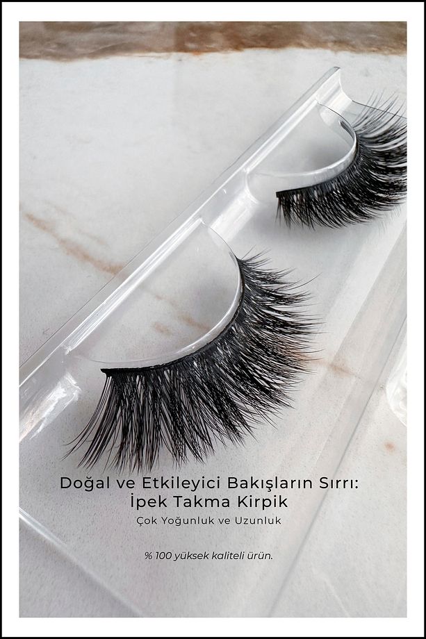 New Tekrar Kullanılabilir İpek Takma Kirpik, Takma Kirpik Kısadan Uzuna Yoğun - 2