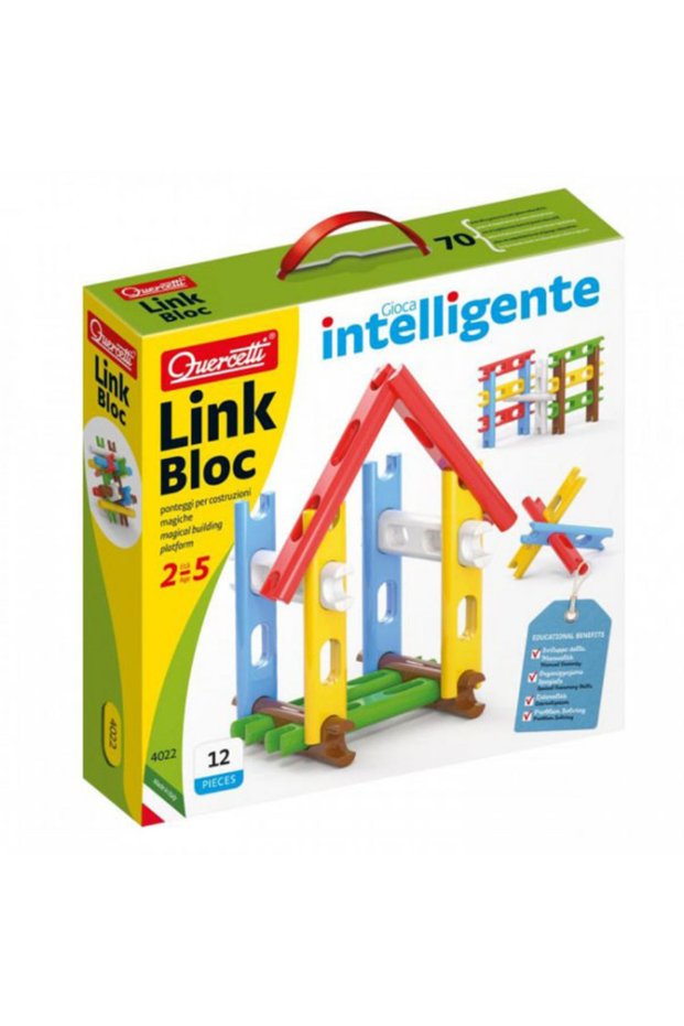 Set constructie Quercetti Link Bloc 12 piese