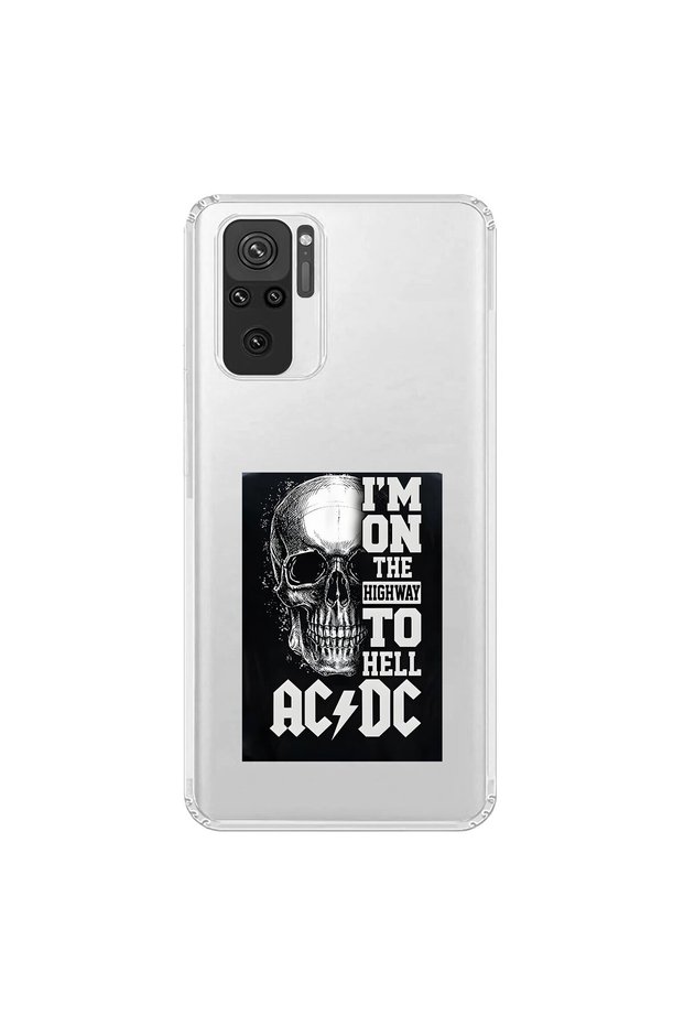 Xiaomi Redmi Note 10 Compatible Transparent Case with Ac/Dc Design