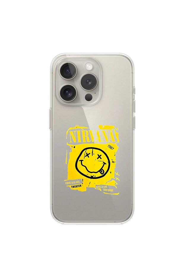 iPhone 16 Pro Compatible Transparent Case with Nirvana Design