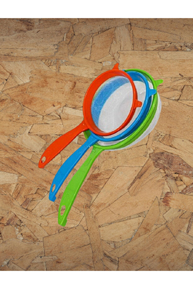 3 Piece Plastic Mesh Strainer Colander Set - 3